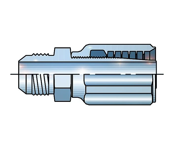 straight JIC male reusable hydraulic hose fittings