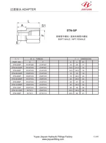 NPT adapterlariga BSPT