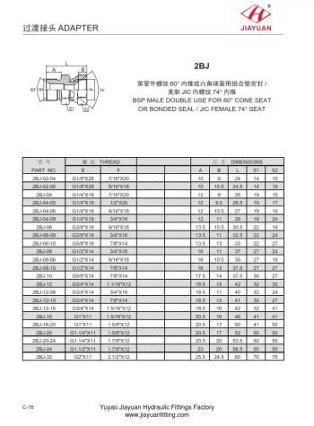 Erkak BSP 60 burilish JIC ulagichi