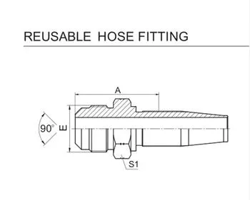 SAE 90 ° konusning shlang qismlari